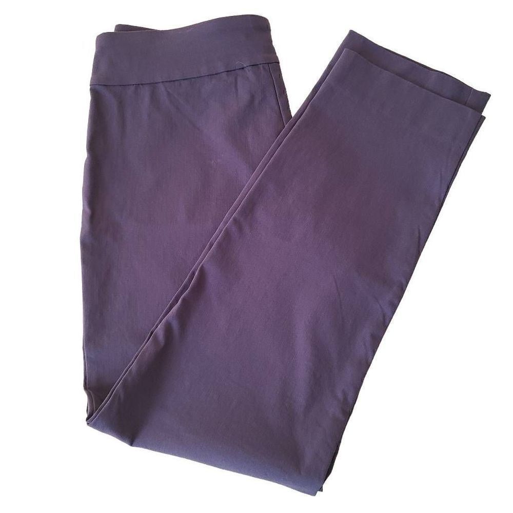 Krazy Larry Womens Pants Pull On Straight Leg Stretchable Waist Blue Size 6